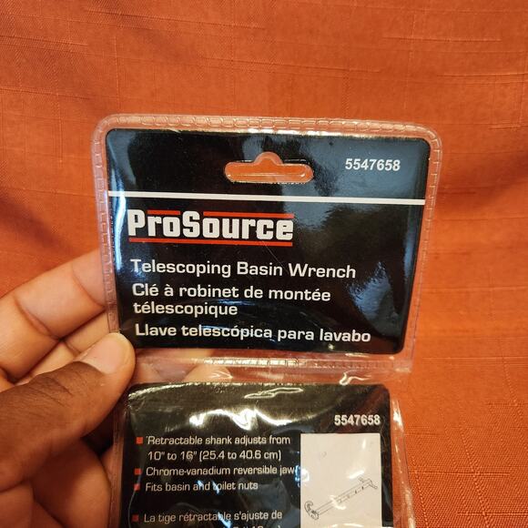 ProSource Telescopic Extendable Wrench For Basin Sink Plumbing 10"-16" Open Box - Picture 3 of 6